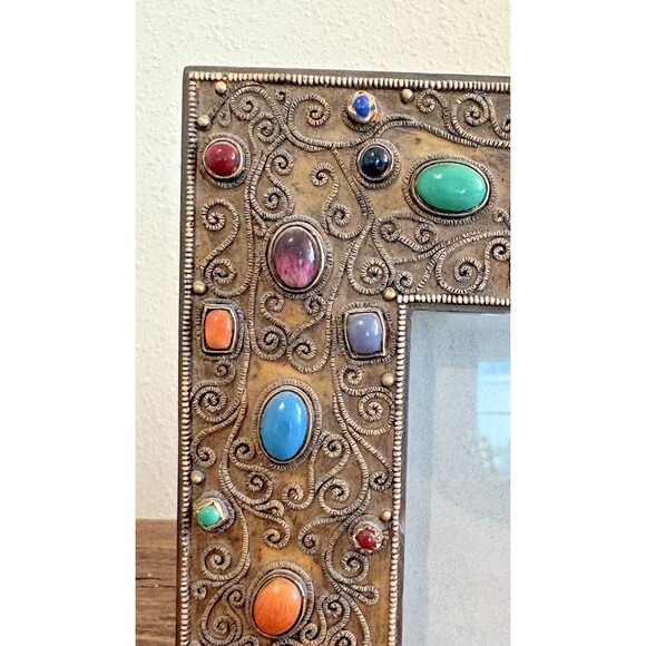 Picture Frame by Ganz Colorful Stones Used - Picture 2 of 13